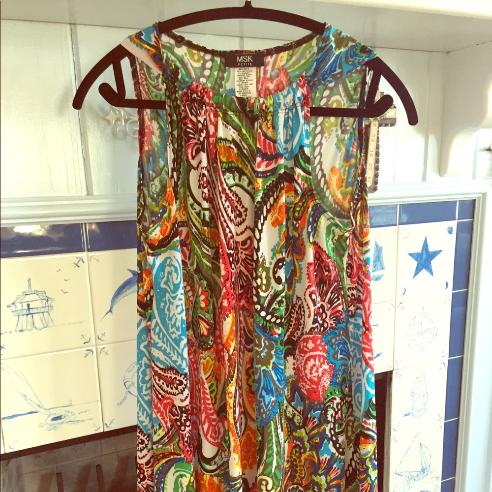 MSK Multicolor Paisley Midi Dress